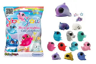 Колекційна фігурка-сюрприз YOU YOU – МИЛІ ДЕЛЬФІНИ (в диспл.) 58/CN21 #SBABAM купити