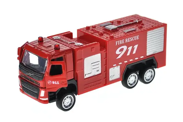Машина металева "Автопром" 67392 1:72 Volvo Fire Engine, рухомі елементи, в коробці р. 13.5*7*5 см. купити недорого в Україні, фото 3