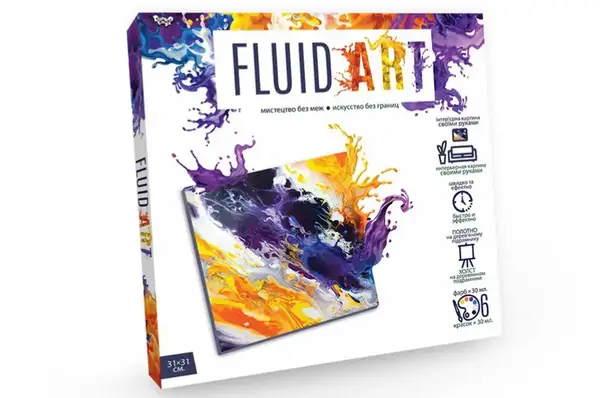 Набір для творчості FA-01-01,02,03,04,05 "Fluid ART" DANKO купити недорого в Україні, фото 6
