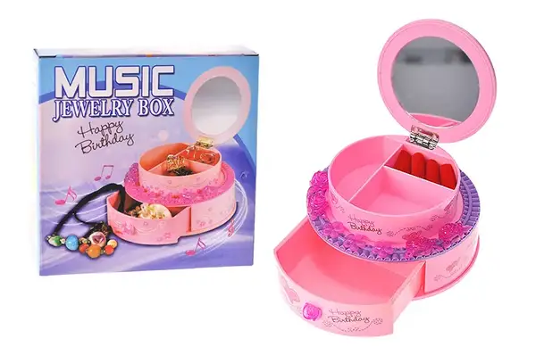 Музична скринька з дзеркалом в коробці 9208 р.13,5*13,5*8см купити