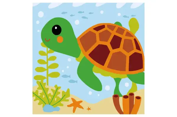 Набір для розпису по номерах Черепашка розміром 20х20 см (HH5779) Strateg купити