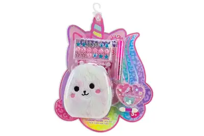 Косметика T087 блиск для губ, стильна іграшка-брелок-гаманець, тіні, слюда р. 20x2x15 см купити