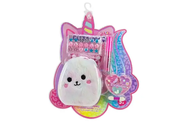 Косметика T087 блиск для губ, стильна іграшка-брелок-гаманець, тіні, слюда р. 20x2x15 см купити