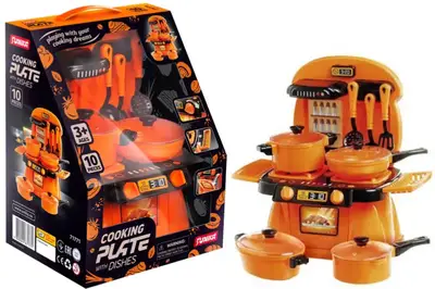 Набір посуду "Cooking Plate with dishes" 10pcs помаранчевий в коробці 1771 Юніка купити