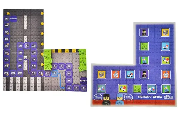 Конструктор блочний QB300-002 "Block&Steps: Поліцейський патруль" + ходилка і меморі гра 3в1, 94дет. qbee купити недорого в Україні, фото 6