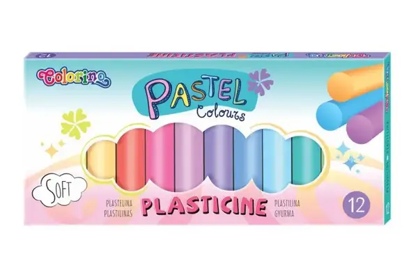 Пластилін 12 кольорів PASTEL COLORINO купити