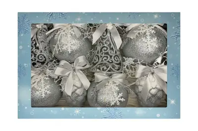 Набір новорічних іграшок Новорічна коробка №28 30x20x8 см купити