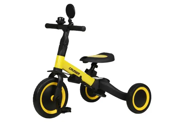 Біговел Tri-cycle 5in1 Cruiser Versa yellow трансформер з дашком купити недорого в Україні, фото 4