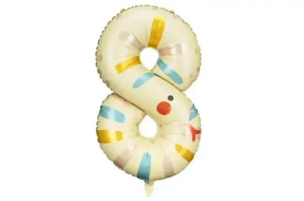 Фольгована кулька цифра "8" змія Party Deco (55х88см) 1шт. купити