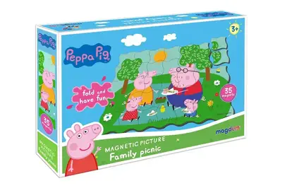 Набір магнітів Магнітна картина Свинка Пеппа Пікнік МЕ 5031-08 купити