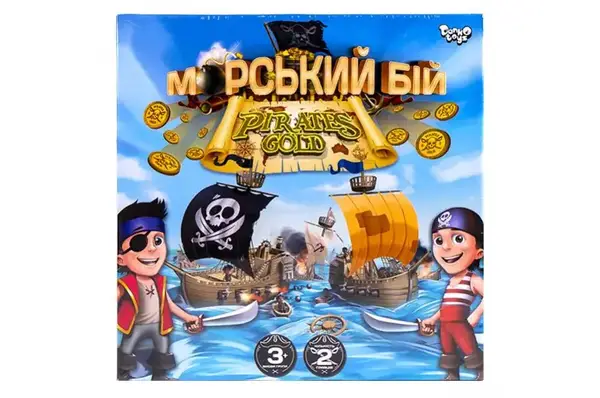 Настільна гра G-MB-03U "Морський бій. Pirates Gold" DANKO купити
