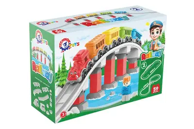 Конструктор блочний 1300 “Залізниця” 59 дет. в коробці ТЕХНОК купити