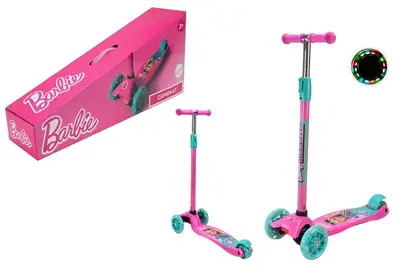 Самокат дитячий 4-х колісний BH2616 Barbie MAXI, колеса PU світяться купити