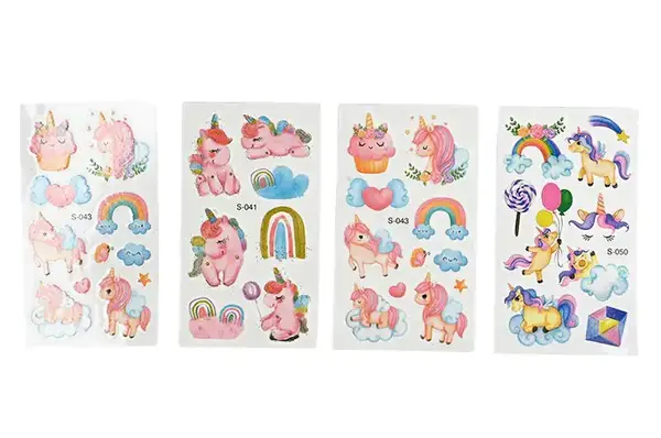 Набір косметики Тату FT2083-A наліпки, глітер, пензлики, трафарети, аксес короб. 23.5x14x3.5 см купити недорого в Україні, фото 3