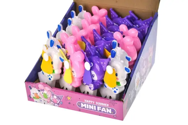Вентилятор ручний Куромі 3 кольори, 24 шт. в дисплеї, розмір іграшки 14,5*8,1см. AA7-5/JH-25 купити недорого в Україні, фото 3