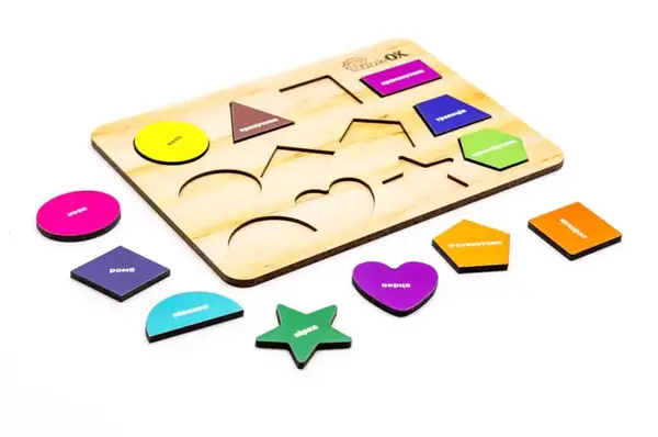 Сортер Арт-11231 "Фігури" дерев'яний PuzzleOK купити недорого в Україні, фото 2