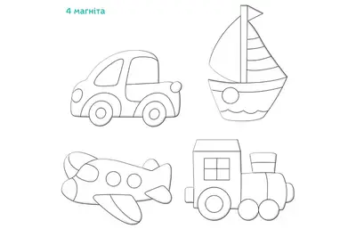Магнітний набір для творчості з фольгою 200308 "Транспорт" DoDo купити