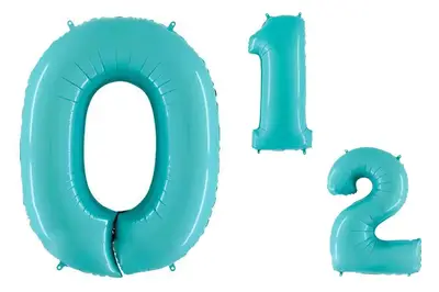Фольгована кулька цифра в асортименті голуба Pastel 40" (100 см) 1 шт купити