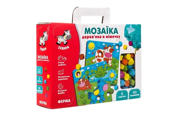 Дерев'яна мозаїка "Ферма" ZB2002-01 VladiToys купити