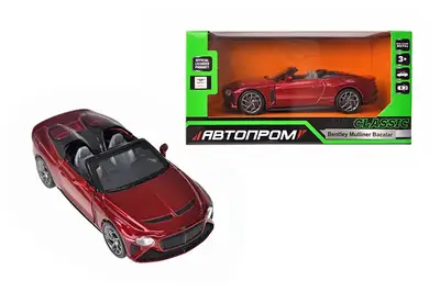 Машина металева 10016 Red, 5 inch 2020 Bentley Bacalar, відкриваються двері, у коробці 16,5x7x8 см АВТОПРОМ купити