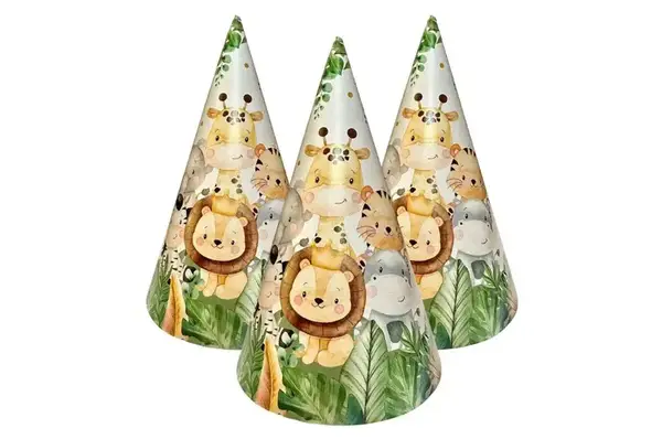 Ковпачок дитячий паперовий "Тваринки" (20шт.) купити