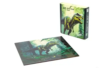 Пазл "Динозавр" 130 елем., дерев'яний. Розмір пазла 295x295 мм PuzzleOK Пазл "Динозавр" 130 елем., дерев'яний. Розмір пазла 295x295 мм PuzzleOK купити