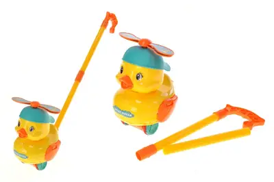 Каталка 198-29 "Каченя" з ручкою р.21x18x19 см YG Toys купити