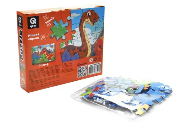 Пазли - 70 елм. - QB400-001 "Світ Динозавриків" qbee купити недорого в Україні, фото 3