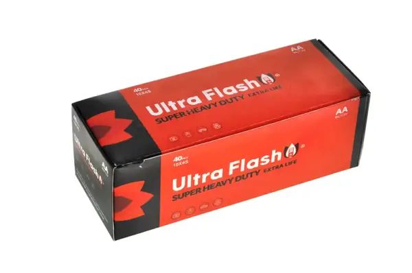 Батарейка Ultra Flash R6 AA сольова пальчик 40шт/уп, ціна за спайку 4 шт купити недорого в Україні, фото 2