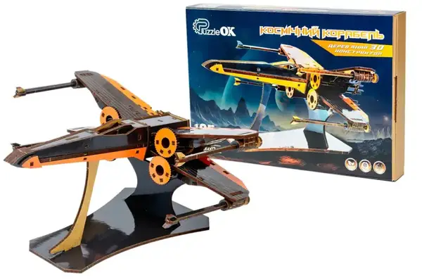 Конструктор Puz-00922 "Космічний корабель" дерев'яний, PuzzleOk купити