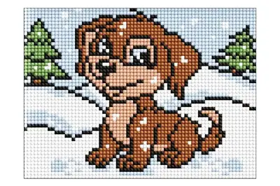 Набір з алмазною мозаїкою б/п "Грайливий песик" AMM1043 15х20см IDEYKA купити