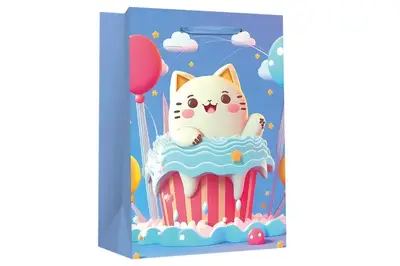 Пакет паперовий 760370ML "JUMBO Сat" асорті р.33x12.7x47.7 см Malevaro купити