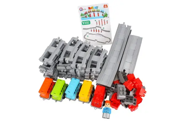 Конструктор блочний 1300 “Залізниця” 59 дет. в коробці ТЕХНОК купити недорого в Україні, фото 7