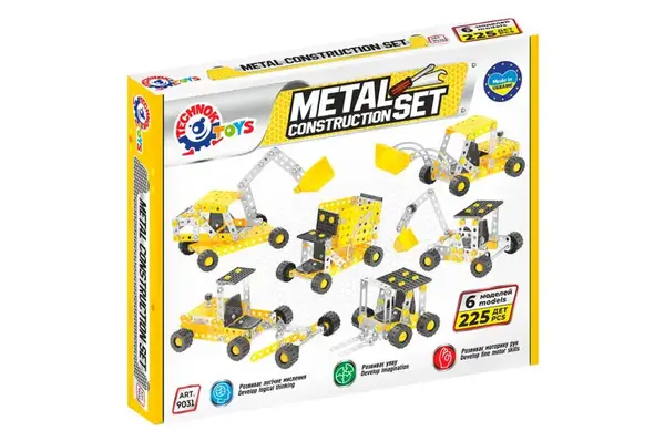 Конструктор металевий 9031 "Спецтехніка" 225 дет. в коробці ТЕХНОК купити недорого в Україні, фото 4