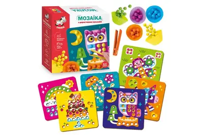 Дерев'яна мозаїка "Доповни картинку" ZB2002-08 VladiToys купити