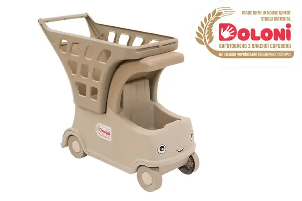 Візок 01540/02eco "Авто з кошиком" Eco Biege DOLONI купити