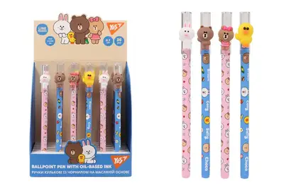 Ручка кулькова масляна 412174 "Line Friends", 0,7 мм, синя Yes купити