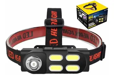 Ліхтарик світлодіодний налобний, акмулятор, USB, в коробці BL-211/KX-211 р.9*6.5*5см купити