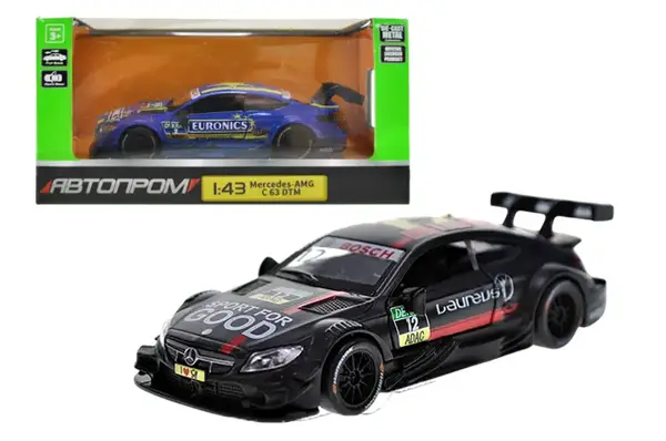 Машина металева "Автопром", 4365/4366, 1:43 Mercedes-AMG C 63 DTM, 2 кольори, відкриваються двері, в коробці р. 14,5*6,5*7см купити
