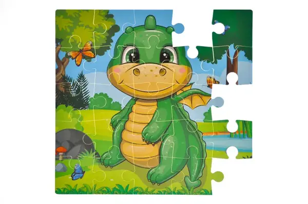 Пазли фомові - 25 елм. - QB100-002 "Динозаврик" qbee купити недорого в Україні, фото 4