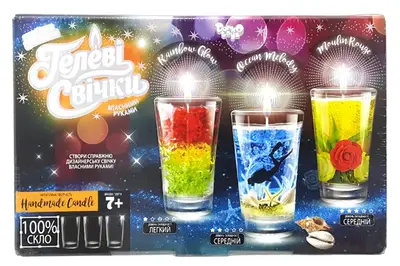 Набір для творчості GS-02-01,GS-02-02 "Гелеві свічки" своїми руками, в коробці DANKO купити