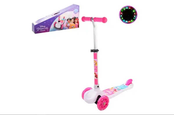 Самокат дитячий 3-х колісний LS2117 Disney Princess, PU світло купити