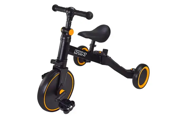 Велосипед 3-х колісний TR2450 колеса EVA 9,5х5 дюймів, чорний купити недорого в Україні, фото 2