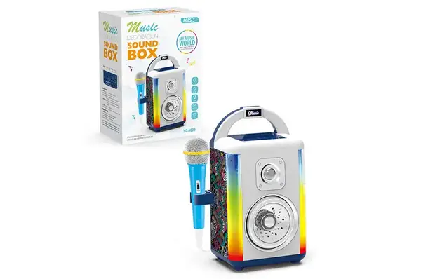 Колонка Bluetooth на батарейках в коробці 6009 р.20,5*12,5*29см купити