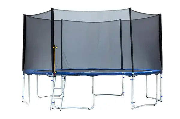 Батут круглий 168 RJ-0089 синій, з сіткою, сходами, гачками (в 3х коробках) d 427 см купити