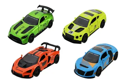 Машина металева AP4386, 1:43, 4 виду, відкриваються двері, в коробці р. 12x7x5 см "Автопром" купити