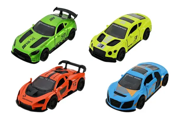 Машина металева AP4386, 1:43, 4 виду, відкриваються двері, в коробці р. 12x7x5 см "Автопром" купити недорого в Україні, фото 2