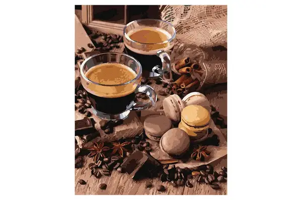 Набір для розпису по номерах "Аромат кави" KHO5642 40х50см IDEYKA купити