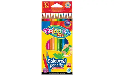 Олівці кольорові шестикутні 12 кольорів COLORINO 14687PTR/1 купити