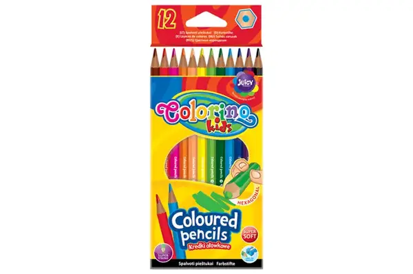 Олівці кольорові шестикутні 12 кольорів COLORINO 14687PTR/1 купити